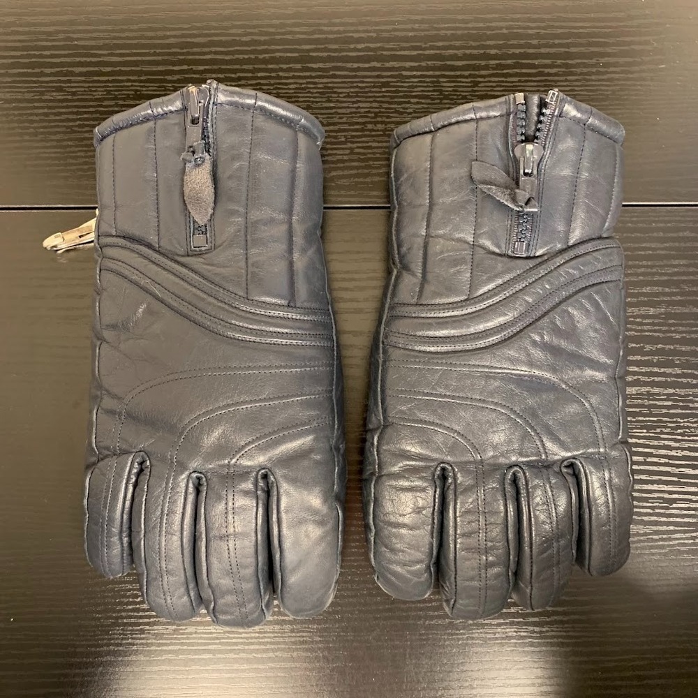 Vintage Gordini Leather Ski Snow Gloves Lined Outdoor Winter Men's Medium